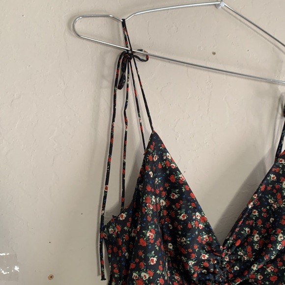 SANDRO Floral-print twill midi dress Size (10 US) 42 - Picture 7 of 12